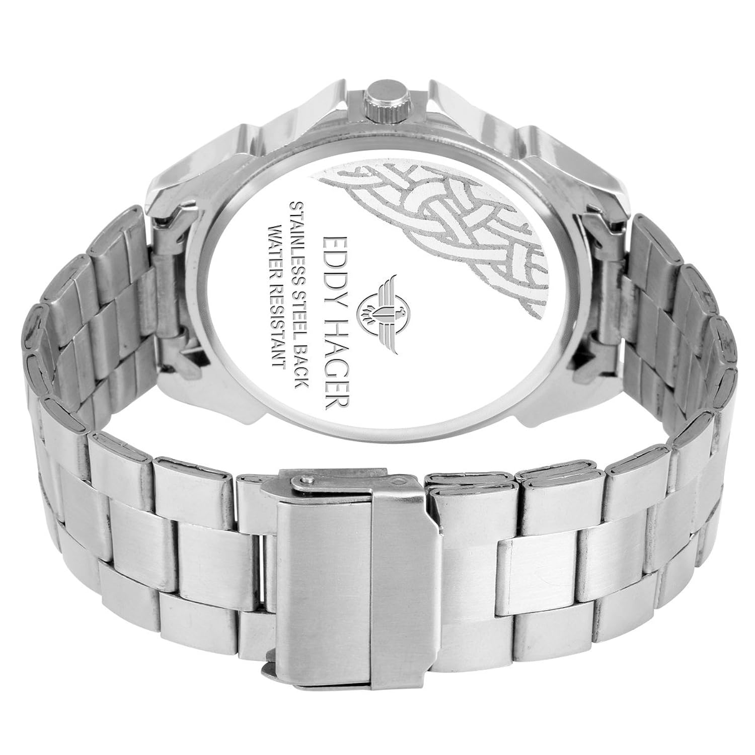 eddy hager blue day and date men's watch eh-208-bl