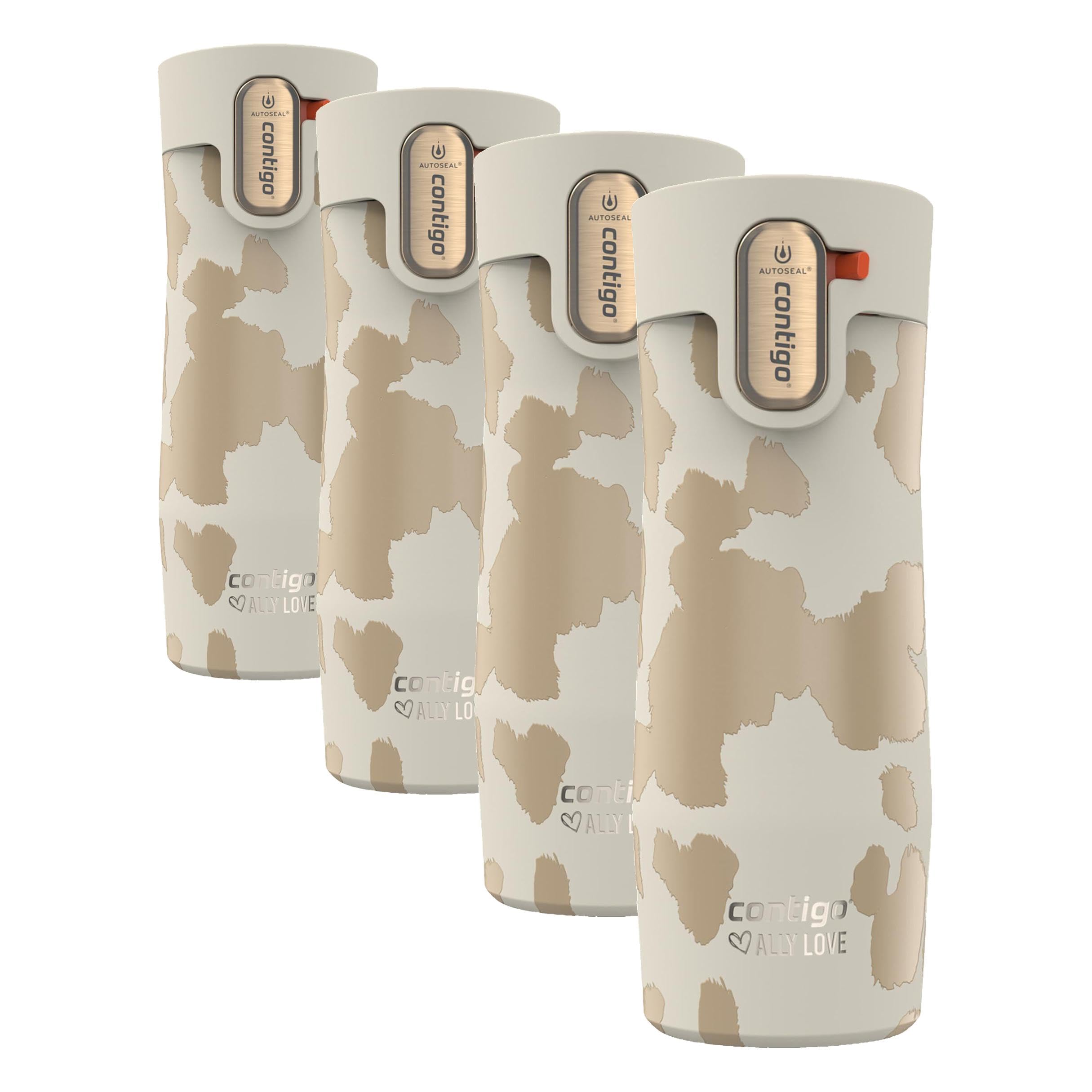 Contigo Travel Mug, Stainless Steel, Vacuum-Insulated | Autoseal Lid | Hot 11 Hours, Cold 24 Hours | 16 oz | Pack of 4 Image