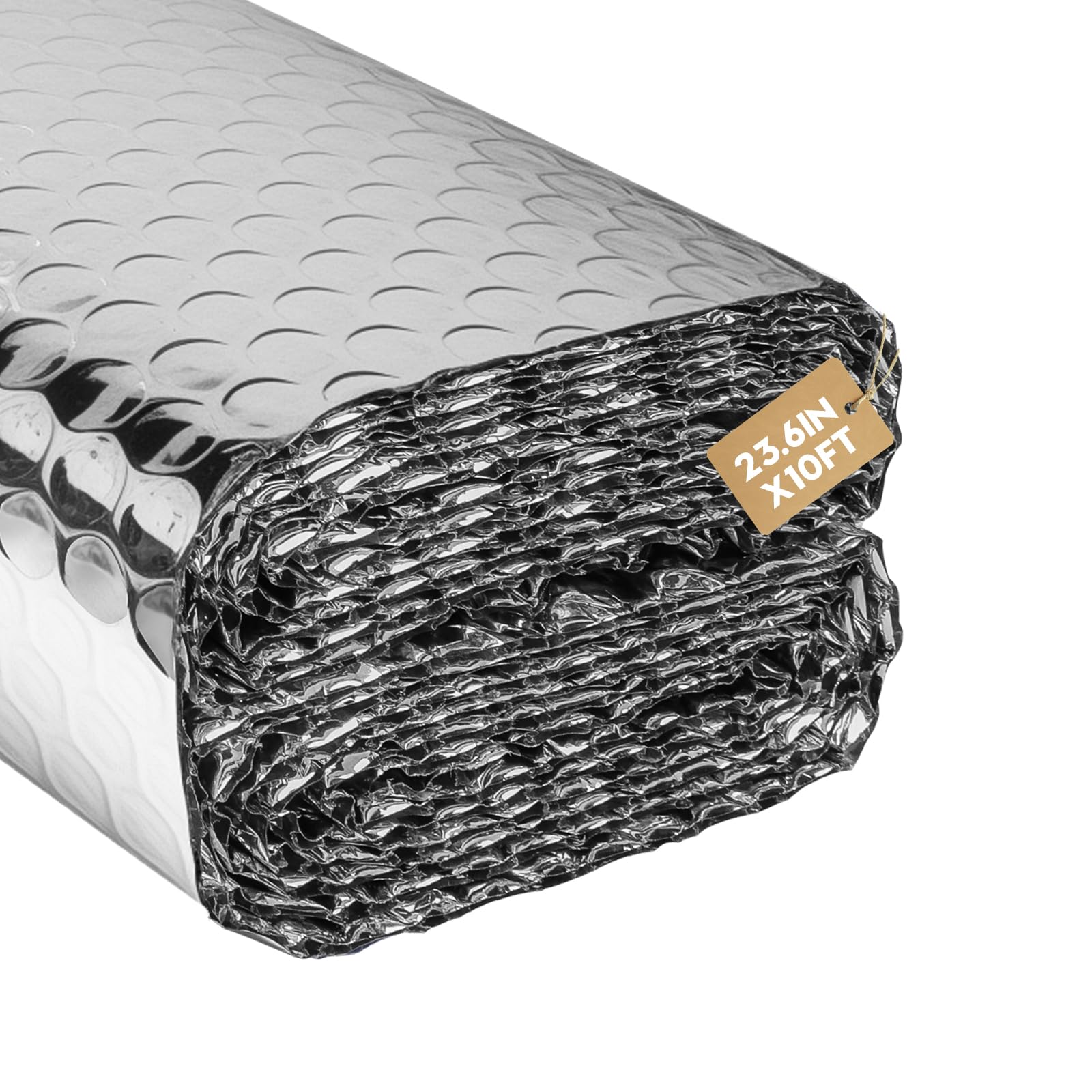 Photo 1 of VUAOHIY Double Reflective Insulation Roll, 23.6" X10' Double-Sided Aluminum Bubble Roll, Rv Window and Window Insulation for Winter and Summer, Garage Door, Roof, Car