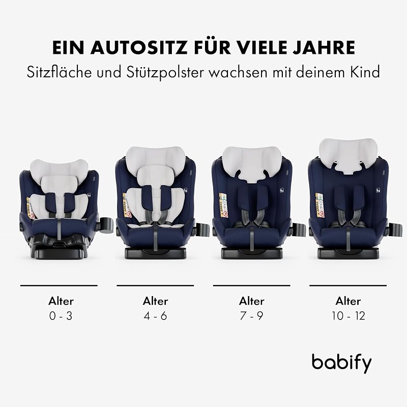Kindersitz, Autositz für Kinder von 40-150 cm, Mitwachsender Auto Kindersitz, Bequemer Auto Sitz für Kinder, Langlebiger & Verstellbarer 3-in-1 Kinderautositz, Sicherer Auto-Kindersitz