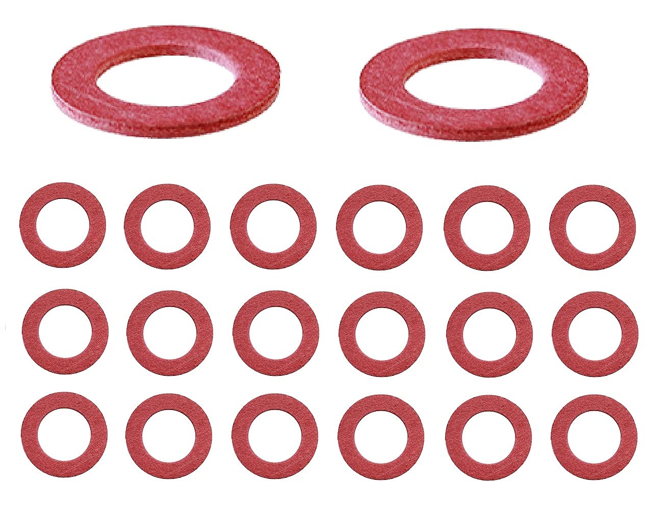 TERF® M2.5 Red Fiber Flat Washer M2.5 (2.5mm) Fiber Washers for Electric Insulation Automotive usage Glazing Lighting Marine usage Plumbing Sealing - Pack of 20