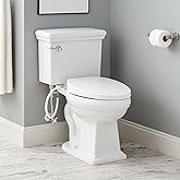 Signature Hardware 481684 Key West 1.28 GPF Two Piece Elongated Toilet - Bidet Seat Included, ADA Compliant - White
