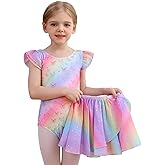 MdnMd Long Skirt Ballet Dance Leotards for Toddler Girls Ballerina Outfit Dress