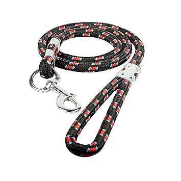W9 Nylon Rope Black Leash (Large)
