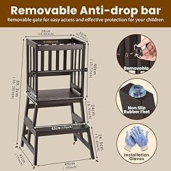 COSYLAND Kids Kitchen Step Stool, Toddler Standing