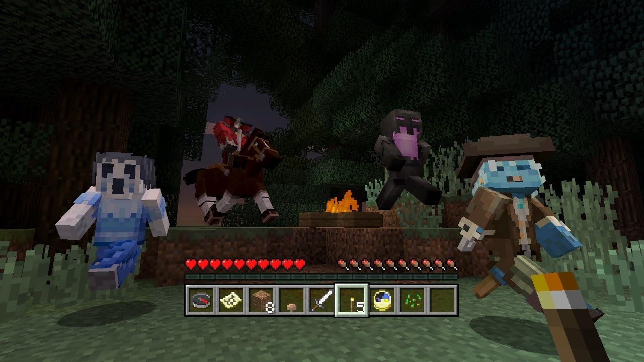 Amazon Com Minecraft Campfire Tales Skin Pack Nintendo Switch