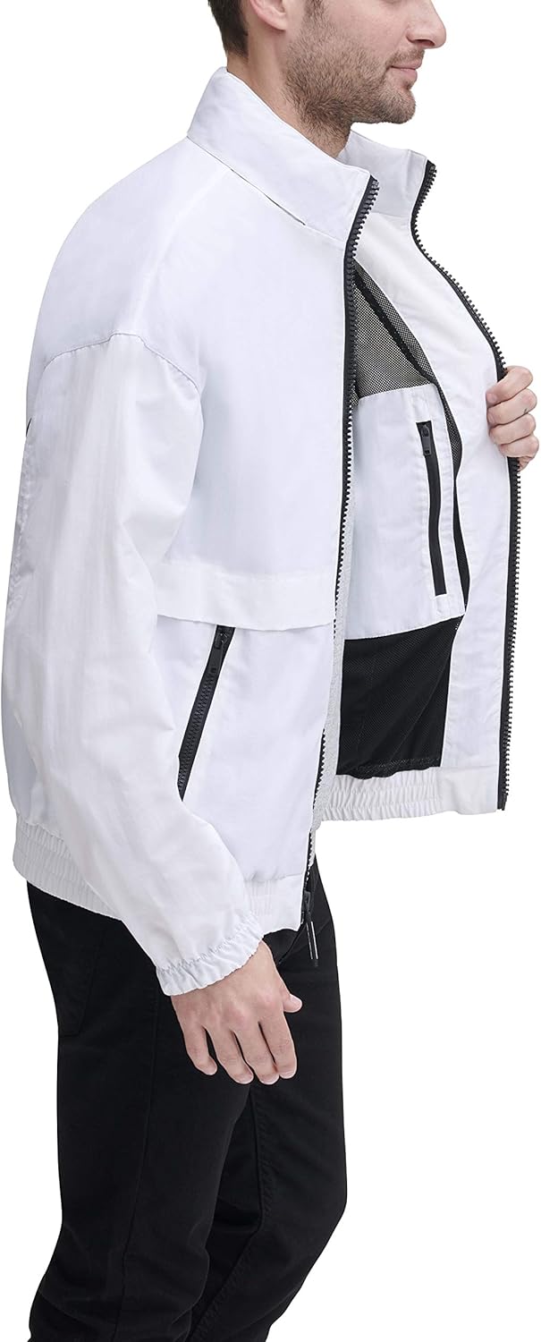 DKNY mens Water Resistant Taslan Windbreaker Jacket at  Men’s Clothing store