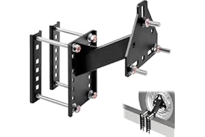 Rockane Trailer Spare Tire Carrier, Spare Tire Mount with 200 LBs Capacity, 3-Nuts Design, Utility Trailer Accessories, Fit 4&5&6 Lugs Wheels on 4'', 4.5'', 4.75'', 5'',5.5'',6''or 6.5'' Bolt Pattern