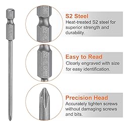HARFINGTON 5pcs #1 Phillips Screwdriver Bit PH1