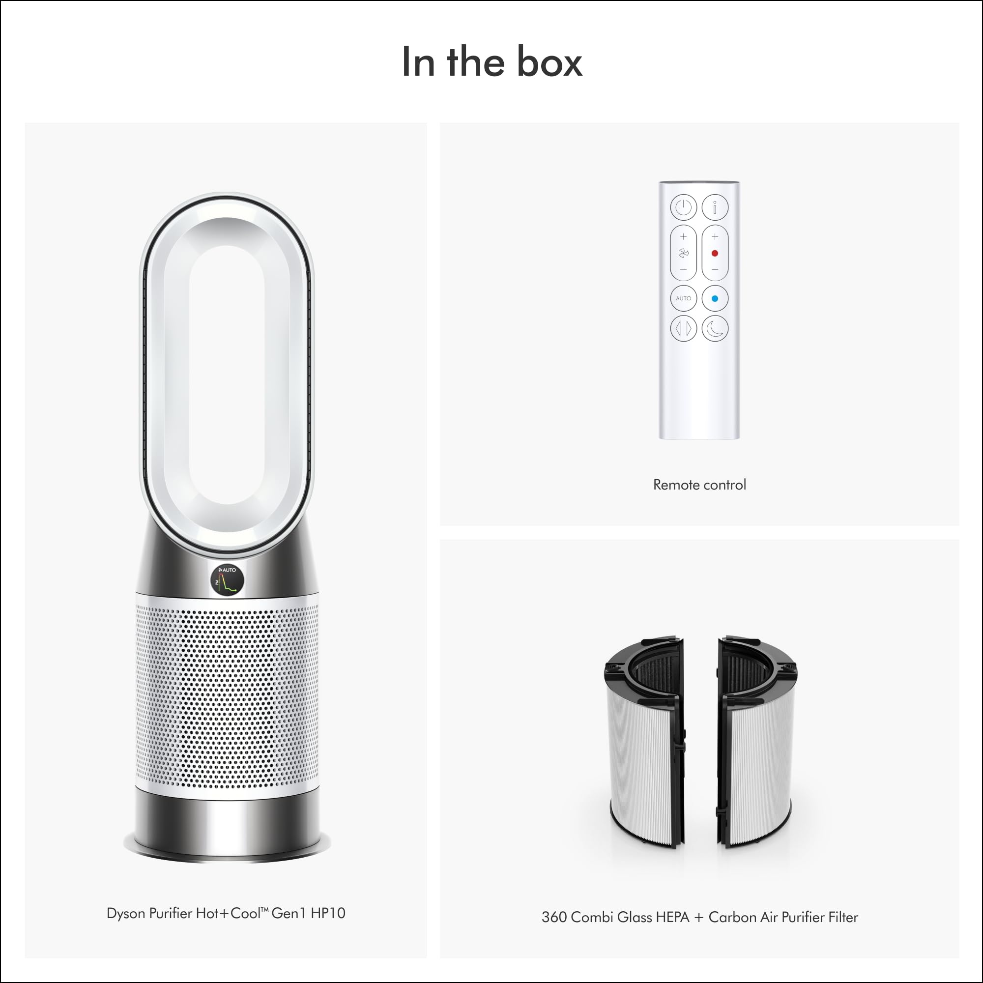Dyson Purifier Hot+Cool? Gen1 HP10 - Purifying Fan Heater (White)
