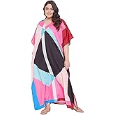 Oussum Long Plus Size Caftan Maxi Dress for Women, Beach Cover Up Kimono Sleeve Summer Dresses for Women 1X–3X