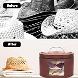 Munskine Brown Modern Round Hat Box - Large Capacity, Dust Proof Lid, Toy view 4