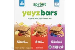 Sprout Organics, Toddler Snack Bars, Yayz Variety Pack, 15 Individual Bars 1 oz Each (6-boxes)