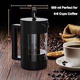 RAINBEAN Cafetiere 4 Cup 600ml Glass French Press 3 Level Filtration view 3