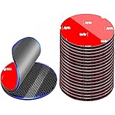 16 Pairs Adhesive Hook and Loop Strips Heavy Duty, Strong Back Adhesive Double Sided Hook Loop Tape, for Car Floor Mats, Outdoor or Indoor Use (Round 2'')