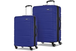 Samsonite Evolve SE Hardside Expandable Luggage with Spinners | Saphir Blue | 2PC SET (Carry-on/Large)