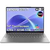 Lenovo Slim 7i Aura Edition Laptop, Intel Ultra 7 258V, 32GB DDR5, 1TB SSD | 14" FHD+ OLED Touchscreen, Arc 140V GPU, AI PC, Ultra-Thin, 17-Hr Long Battery Life, 5MP IR Webcam, Wi-Fi 7, Win 11 Pro