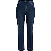 NYDJ Womens Plus Size Brooke Loose Rhinestone Jeans in Louvre Sapphire
