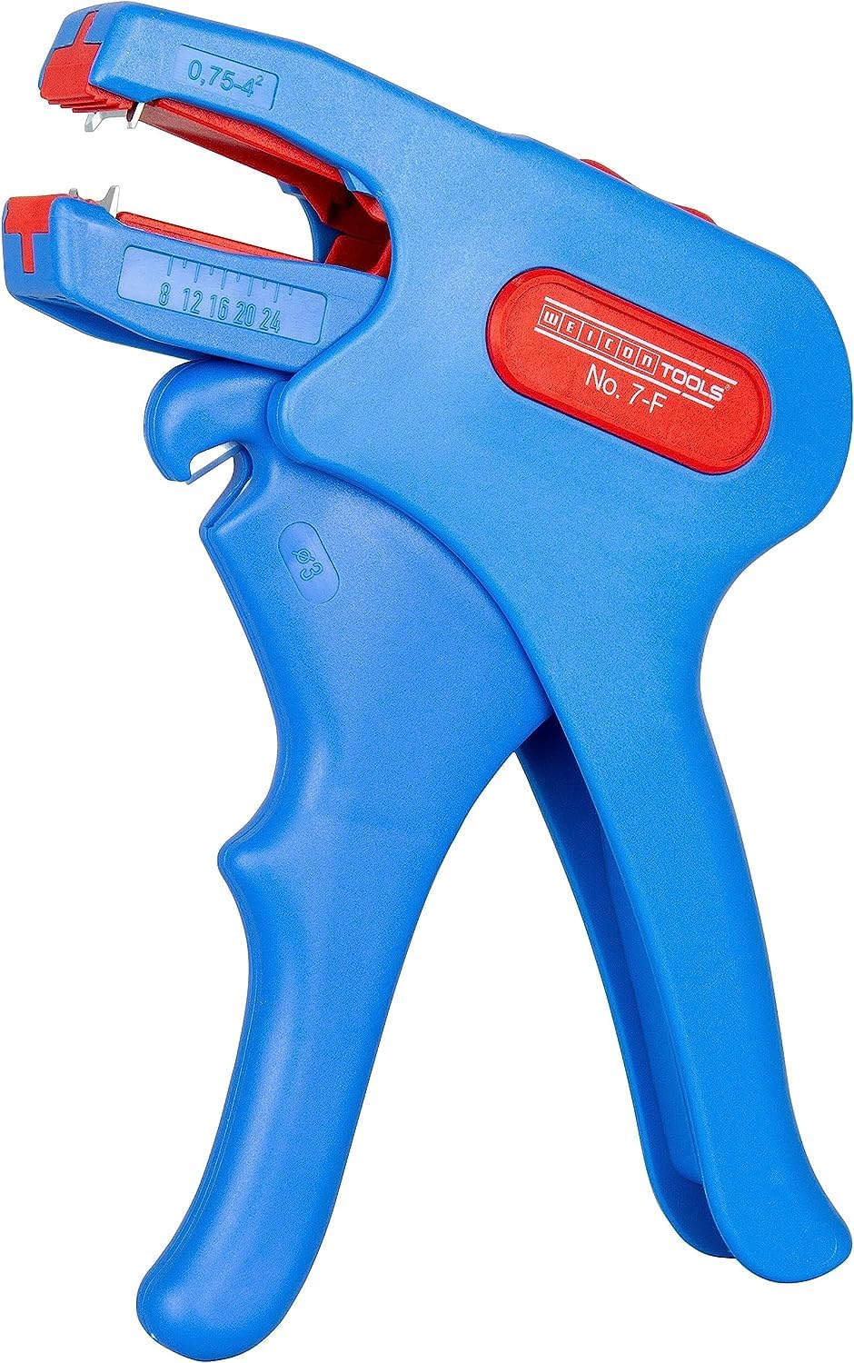 WEICON No.7-F - Wire Stripper for Flat Cable/Stripping and Stripping from 0.75-4.0 mm² (18-11 AWG) / Wire Stripper with Side Cutter up to 3.0 mm Ø