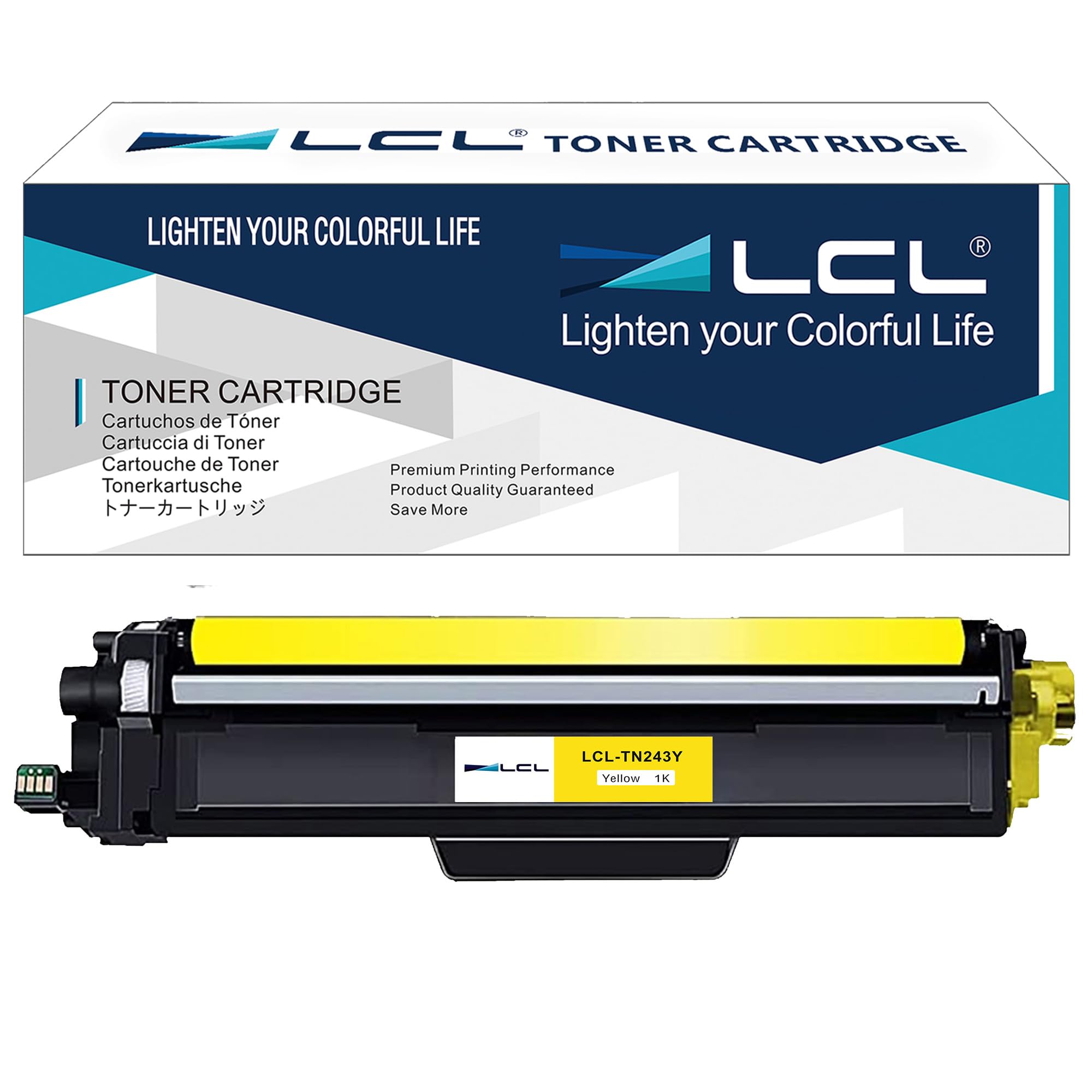 LCL Toner Cartridge TN243 TN-243 TN243Y TN-243Y (1 Yellow) Replacement for Brother HL-L3210CW HL-L3230CDW HL-L3270CDW MFC-L3710CDW MFC-L3750CDW MFC-L3770CDW MFC-L3730CDW DCP-L3510CDW DCP-L3517CDW D