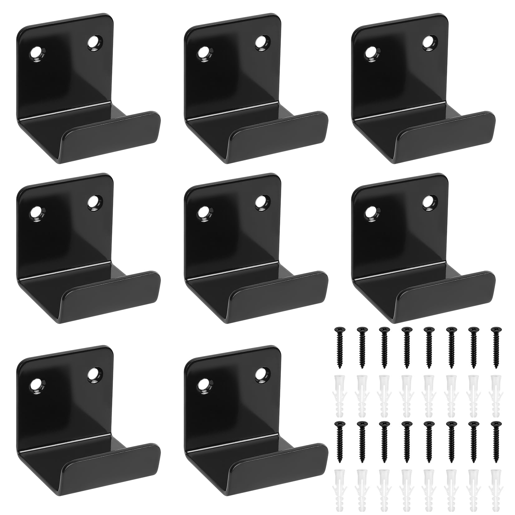 Xingwenhao Heavy-Duty Hooks, 8pcs U Bracket, U Hooks, 50mm Ceramic Tiles Holders, Metal Wall Hooks Equipment Holder Bracket for Hanging in Living Kitchen Bathroom Garage Coat Hooks