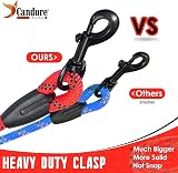 Candure Dog Lead with Soft Padded Handle 5 Ft Reflective Red view 5