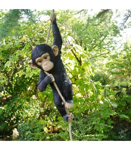 Black Rude Monkey Figurine Home Decor Animal Ornaments and