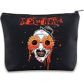 BWWKTOP Clown Movie Cosmetic Makeup Bag Movie Fans Gifts Horror Movie Zipper Pouch for Women Girls