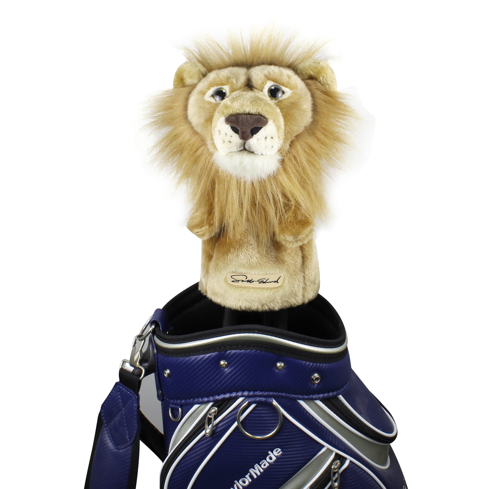 Scott Edward Lion Golf Head Cover, Fit Driver Wood（460cc), Plush Fabric, Smooth and Soft Touch Feeling, Best Gift for Kids,Animal Shape