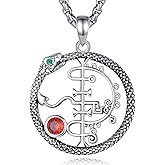 INFUSEU Mystical Hecate Triple Moon Goddess Necklaces, Divine Feminine Protection Gifts