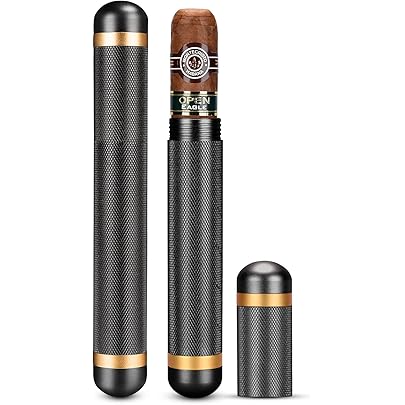 Tube étui Transport Cigares Lot De 2 Boîtes à Cigares En Acier Inoxydable Linkidea - Étui Voyage Hermétique Boîte Cigare Inox