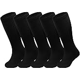 Olreco 5 Pack Toddler Kids Soccer Socks Youth Baseball Socks Youth Boys Girls Knee High Softball Football Accessories Cotton
