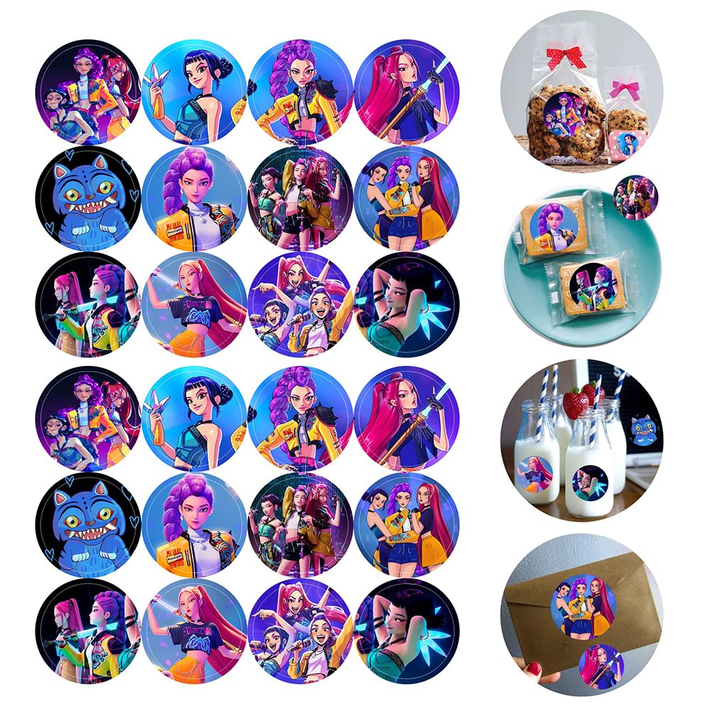 Photo 1 of 120pcs Demon Movie Hunters Stickers for Kids Birthday Party Supplies for Demon Movie Hunters Birthday Decorations -10 Sheets