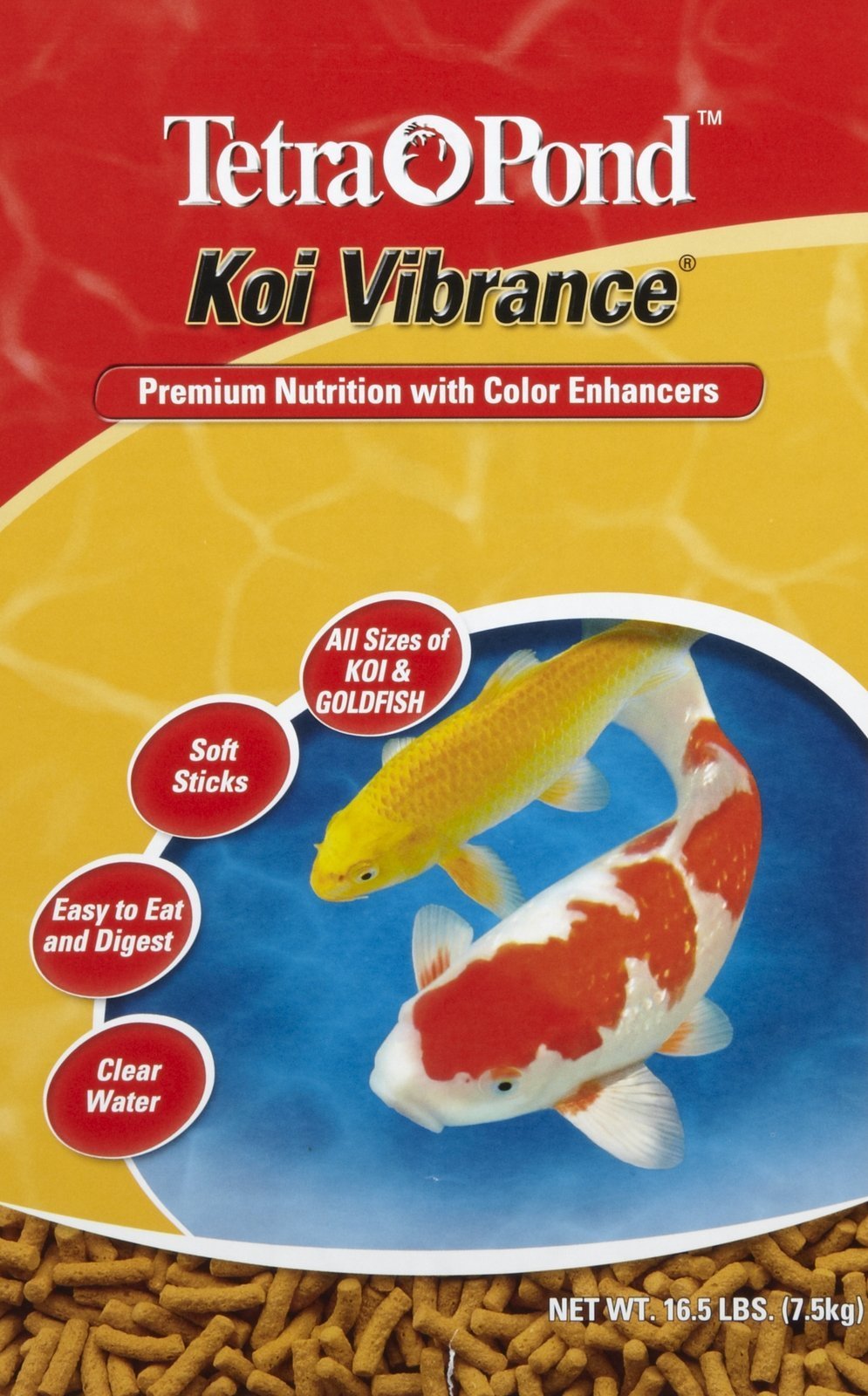 Tetra Pond Koi Vibrance Premium Nutrition with Color Enhancers 16.5