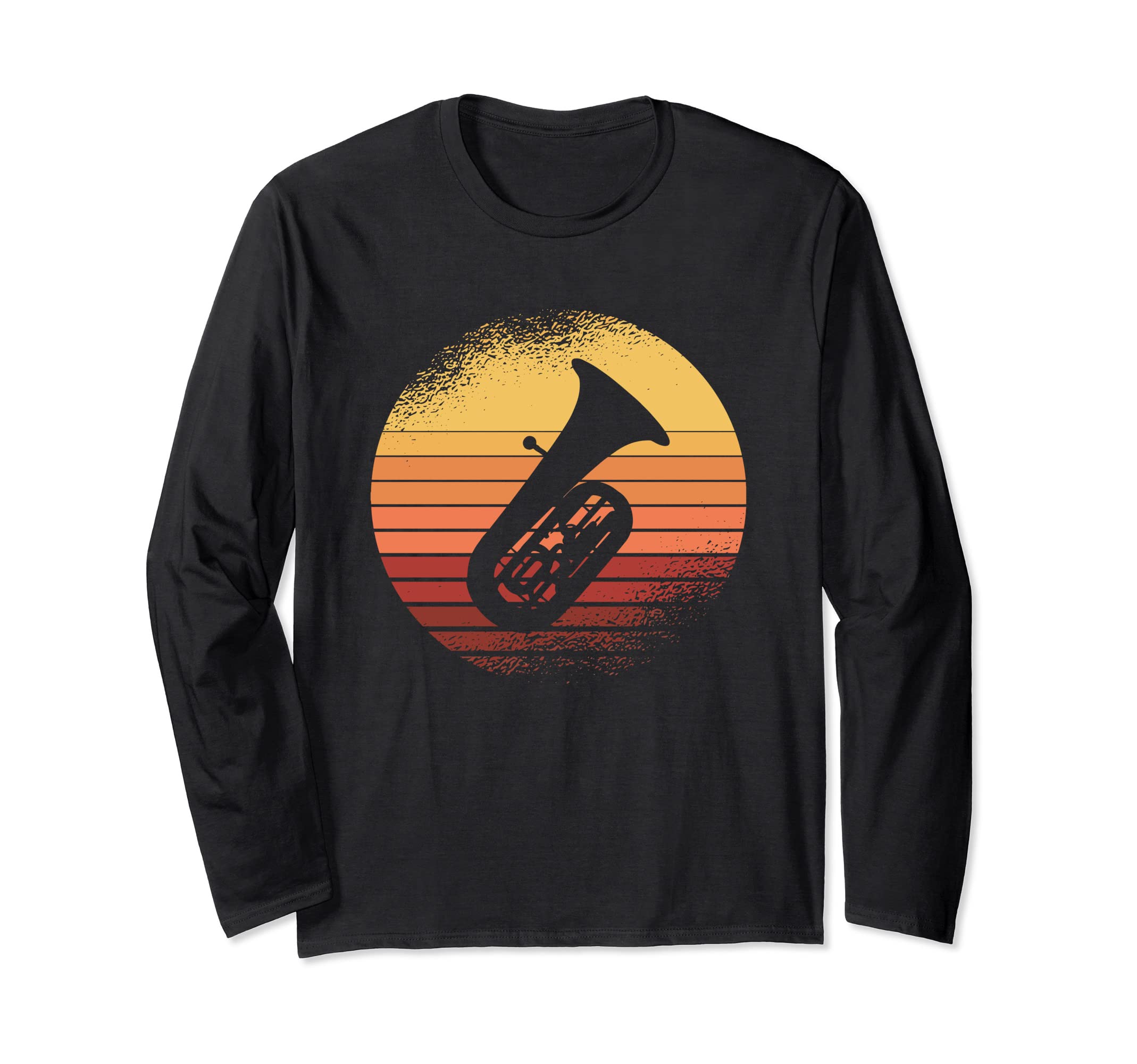 Retro Sousaphone Tuba 70s Music Band Distressed I Sousaphone Long Sleeve T-Shirt