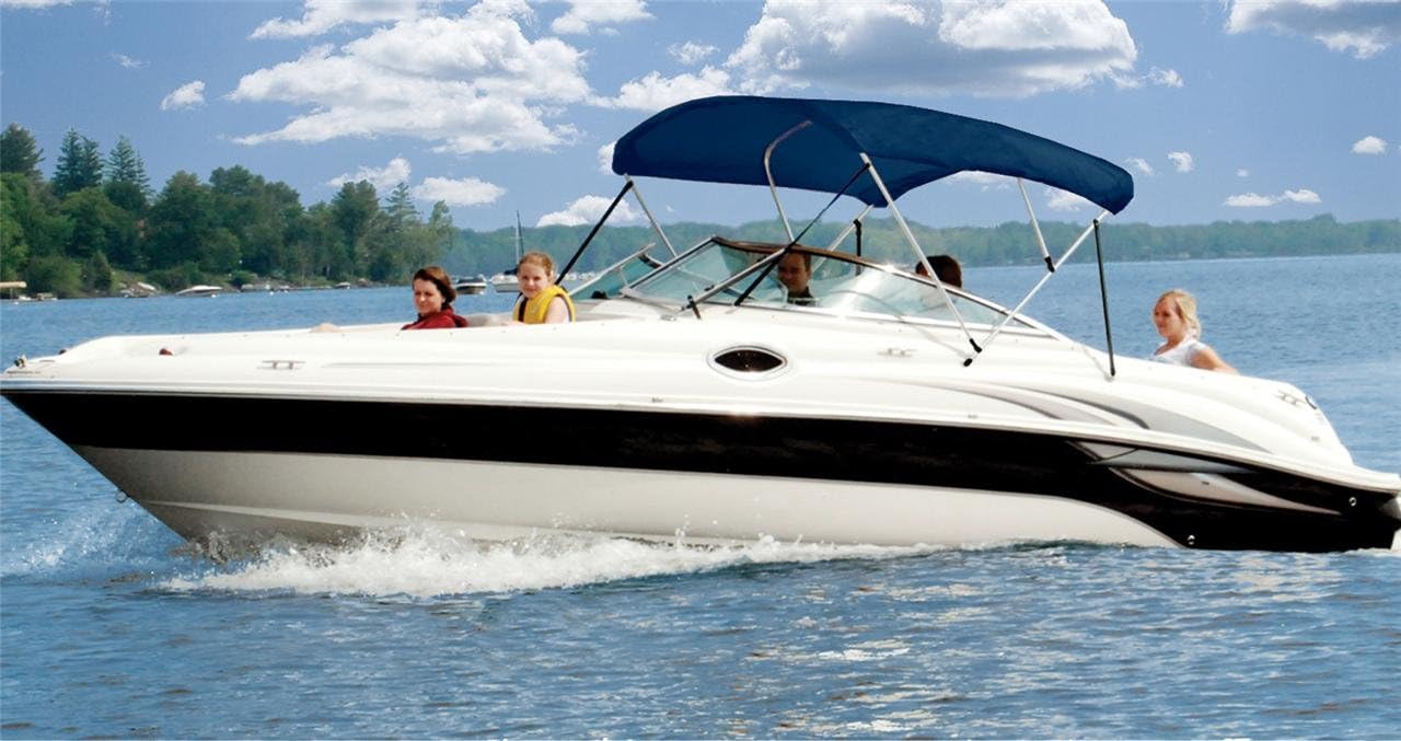 COMPLETE FULL BIMINI TOP SET FOR CRESTLINER 1650 FISH HAWK SC 19982016