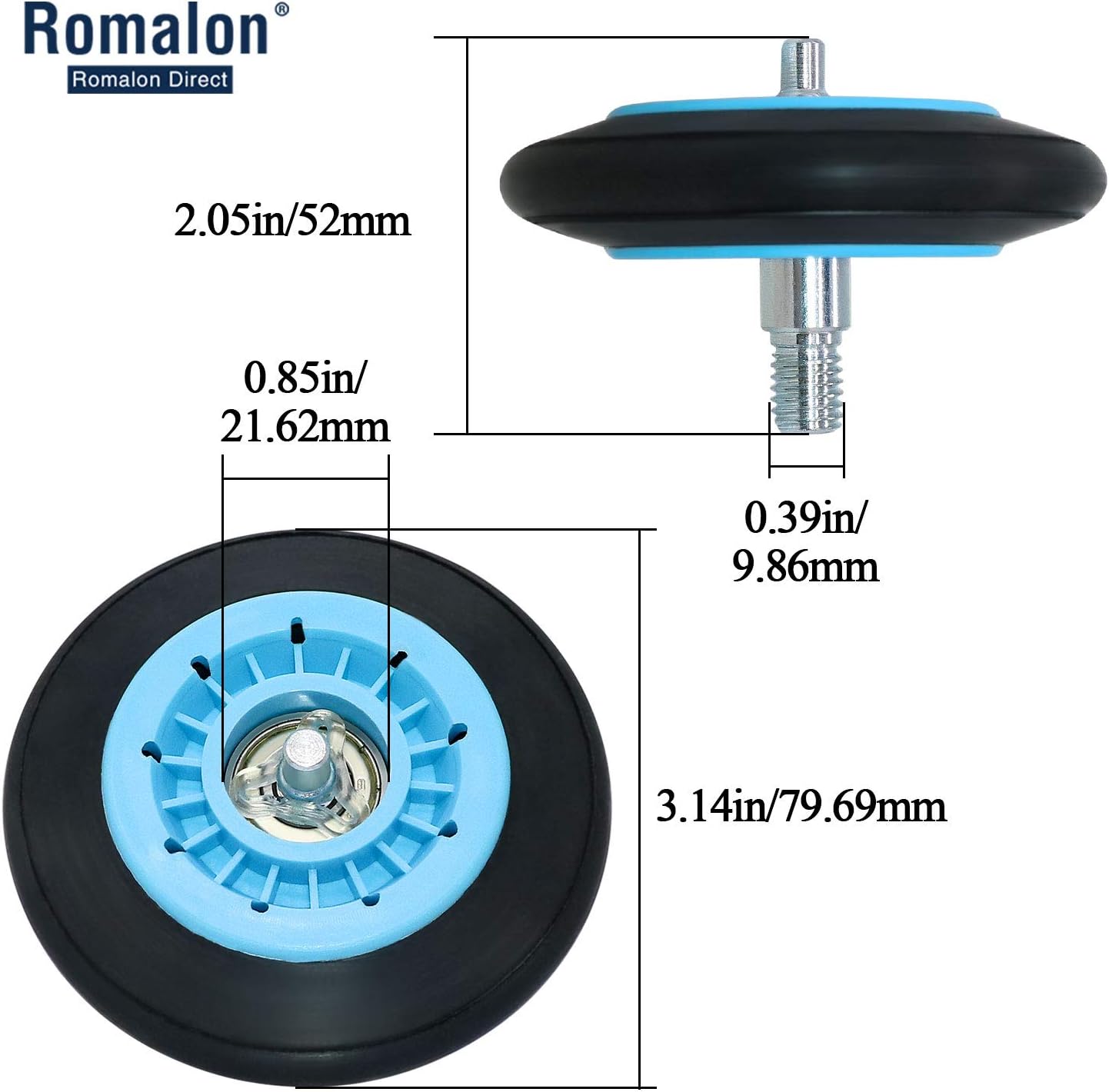 DC97-16782A Dryer Repair Kit for Samsung, Replacement Parts (Sam-DC97-16782A) Dryer Drum Roller, (DC93-00634A) Dryer Idler Pulley, (6602-001655) Dryer Drum Belt, (DC61-01215B) Tension Spring: Home Improvement