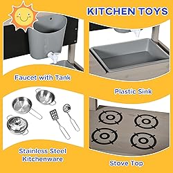 Outsunny Kids Sandbox with Canopy