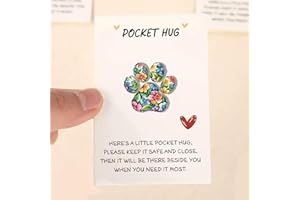 Pocket Hug Paws with Greeting Cards for Gift for Mom Techer, Flower Pocket Hug Token for Party Favors, Long Distance Relation