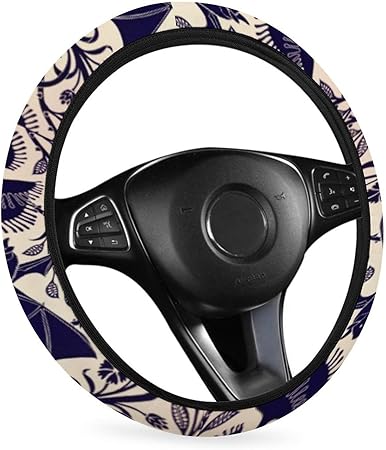 Amazon コウモリ レトロ 和風 トートバッグ ハンドルカバー 車用 ステアリングカバー 触感よく 滑り止め 汚れ防止 軽自動車 普通車 ステアリングホイールカバー 38cm 多車種適応 四季汎用 ハンドルカバー 車 バイク