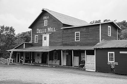 Amazon Com 8 X 12 Black White Photo At Dells Mill A Gristmill