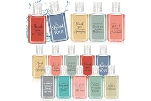 Piuaeue 50Pcs Thank You Mini Hand Sanitizer Bulk Employee Appreciation Gifts Inspirational Small Hand Sanitizer 1fl oz Travel Size Hand Soap Gift for Team Coworker Teacher Nures Office (Classical)