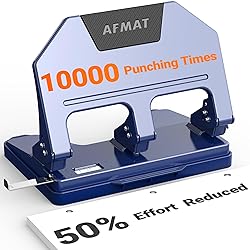 AFMAT 3 Hole Punch Heavy Duty, 40-Sheet 3 Hole