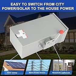 Bknius Manual Transfer Switch 100 Amp, NEMA 4X