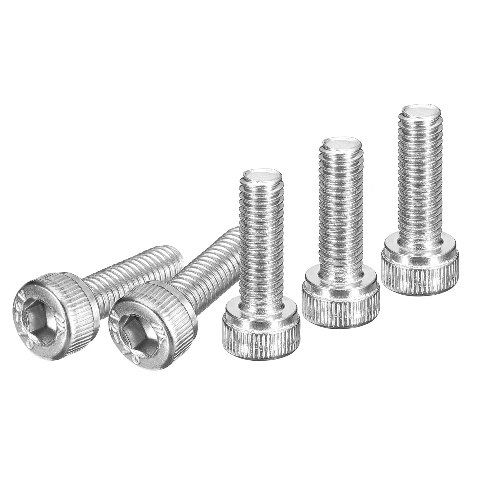 DTGN M5x16mm Socket Head Cap Screws Bolts, 100Pcs 304 Stainless Steel 18-8, Metric Machine Hex Socket Screw, Hex Drive, Bright Finish, UNC Coarse Thread Fully Threaded