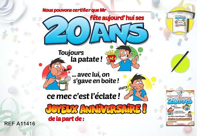Tee Shirt Anniversaire Ans Homme Amazon Fr Hygiasne Et Soins Du Corps