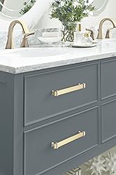 Amerock | Cabinet Pull | Brushed Gold/Black Chrome