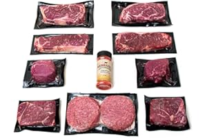 Aged Angus Filet Mignon Top Sirloin NY Strip Ribeye and Premium Ground Beef by Nebraska Star Beef - All Natural Hand Cut and Trimmed - Steak Gift Packages Delivered to Your Door
