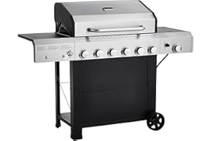 �鶹�� Basics Freestanding Gas Grill with Side Burner, 6 Burner (66,000 BTU)