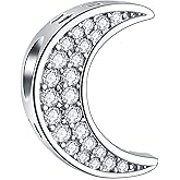 GEMDAZZ Valentines Seires Heart and Star Charm Fit European Bracelet, 925 Sterling Silver Crystal Love Heart Beads, Gift for Mother/Wife/Lover/Christmas